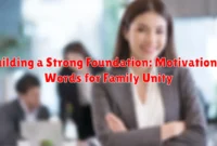 Building a Strong Foundation: Motivational Words for Family Unity
