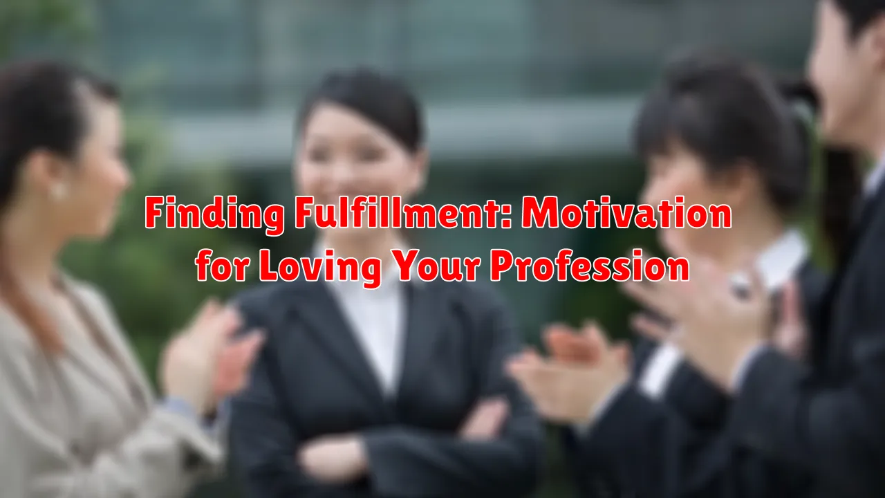 Finding Fulfillment: Motivation for Loving Your Profession