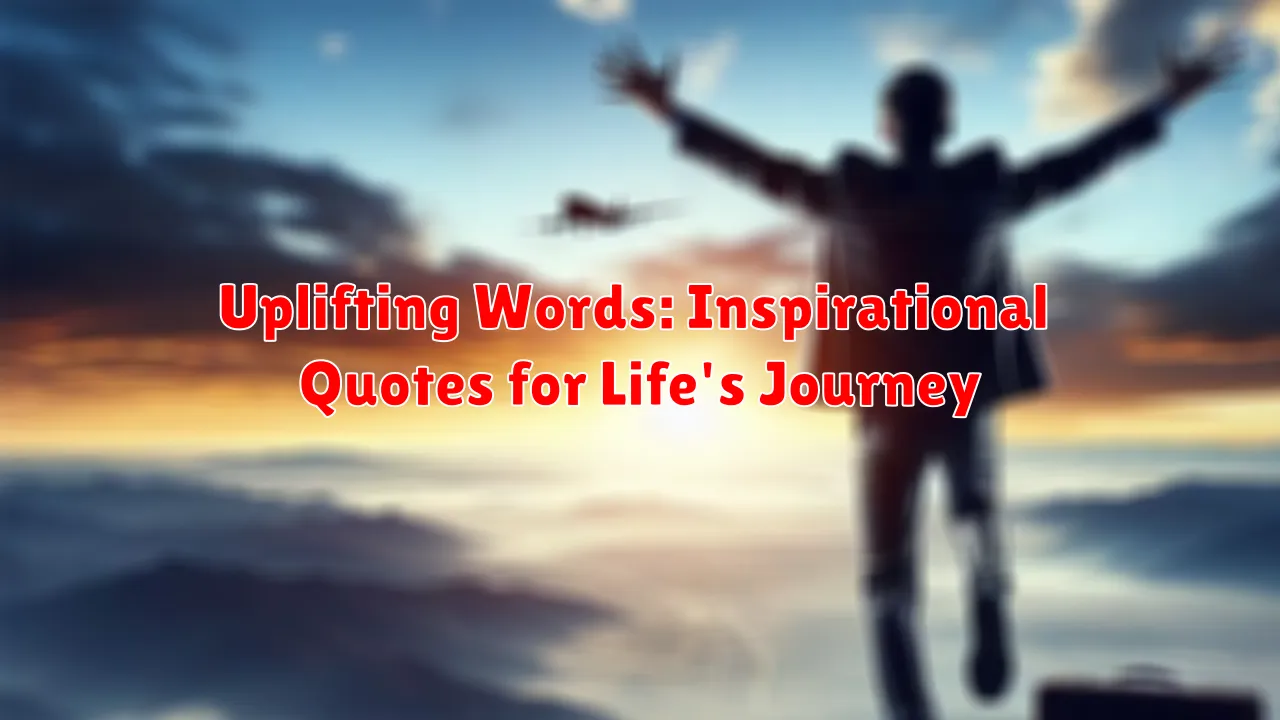 Uplifting Words: Inspirational Quotes for Life's Journey